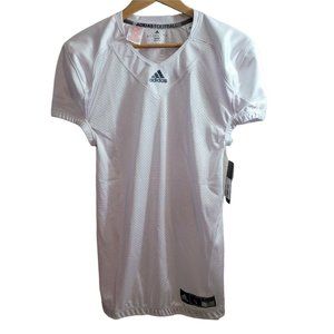 Adidas Techfit Hyped Football Jersey White Boy's Size L